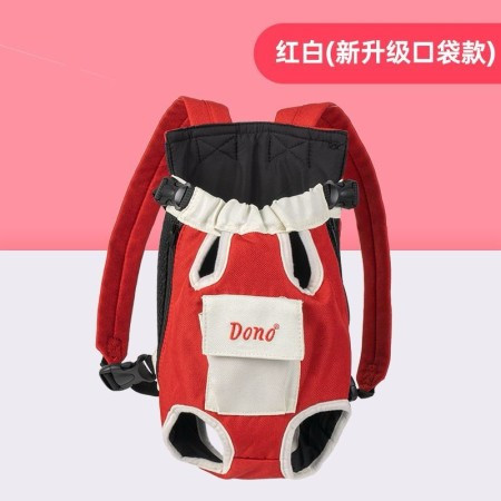 Pet Cat & Dog Handle high-quality Backpack(red)