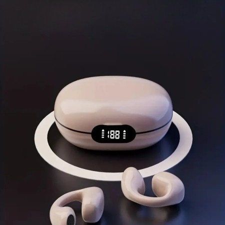 Digital Display Bluetooth Headset Painless Wearing Ear Clip Sports Headset (TWS-S02)