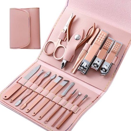 16 pcs Stainless Steel Nail Cutter Clipper Tool Box Set For Personal Care Manicure Set.