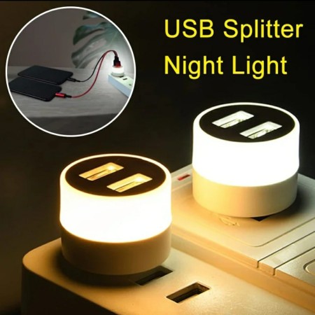 USB SPLITTER NIGHT LIGHT WITH 2 CHARGING PORT